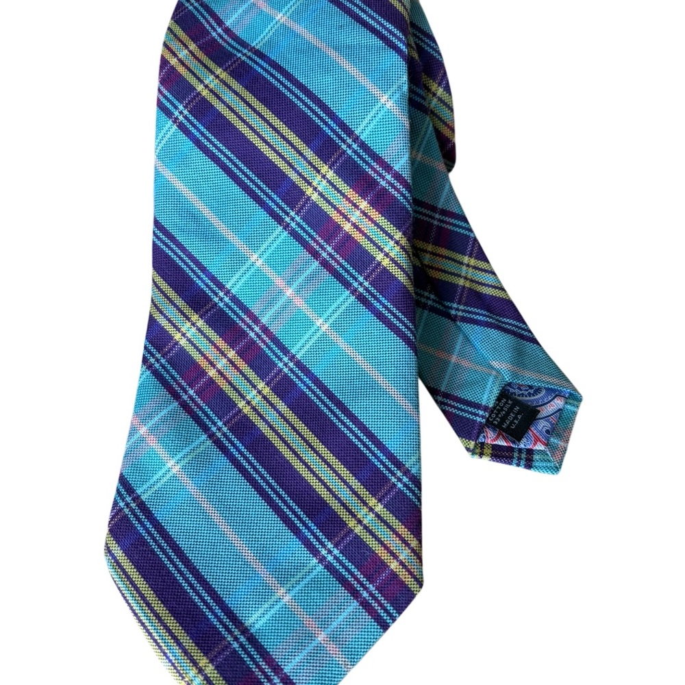 Ted Baker Blue and Purple Plaid Tie